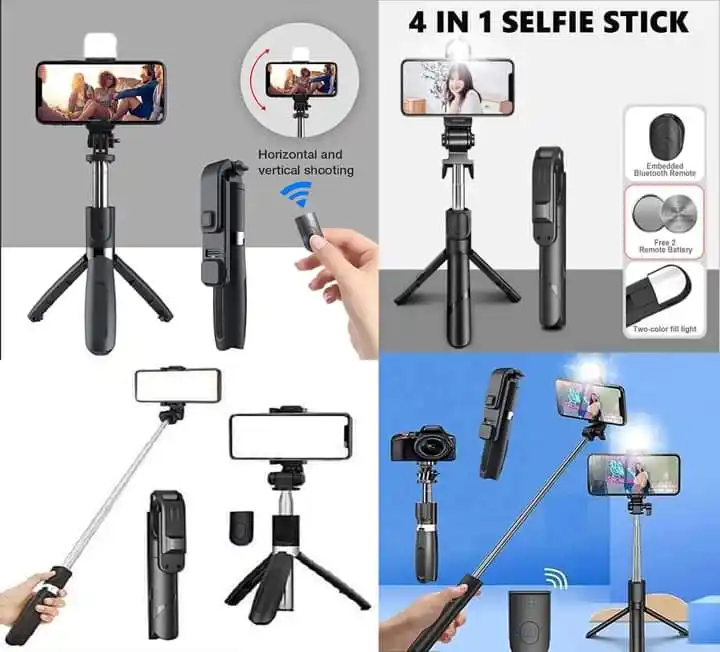 Led light Wirless Bluetooth selfie stick