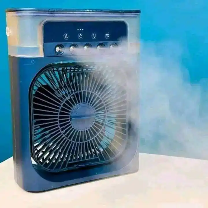 Air cooler fan with mist flow
