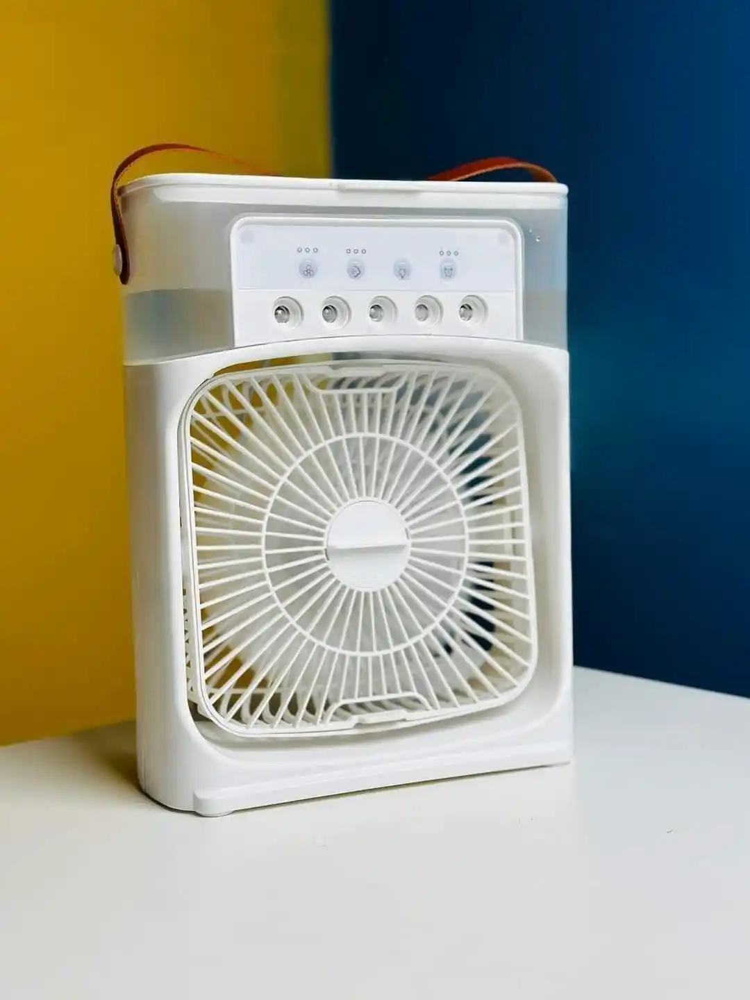 Air cooler fan with mist flow
