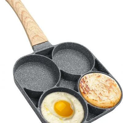 Non stick 4 hole frying pan